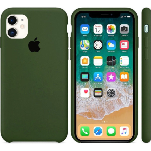 Силиконов Кейс за Apple iPhone 11, Тъмнозелен