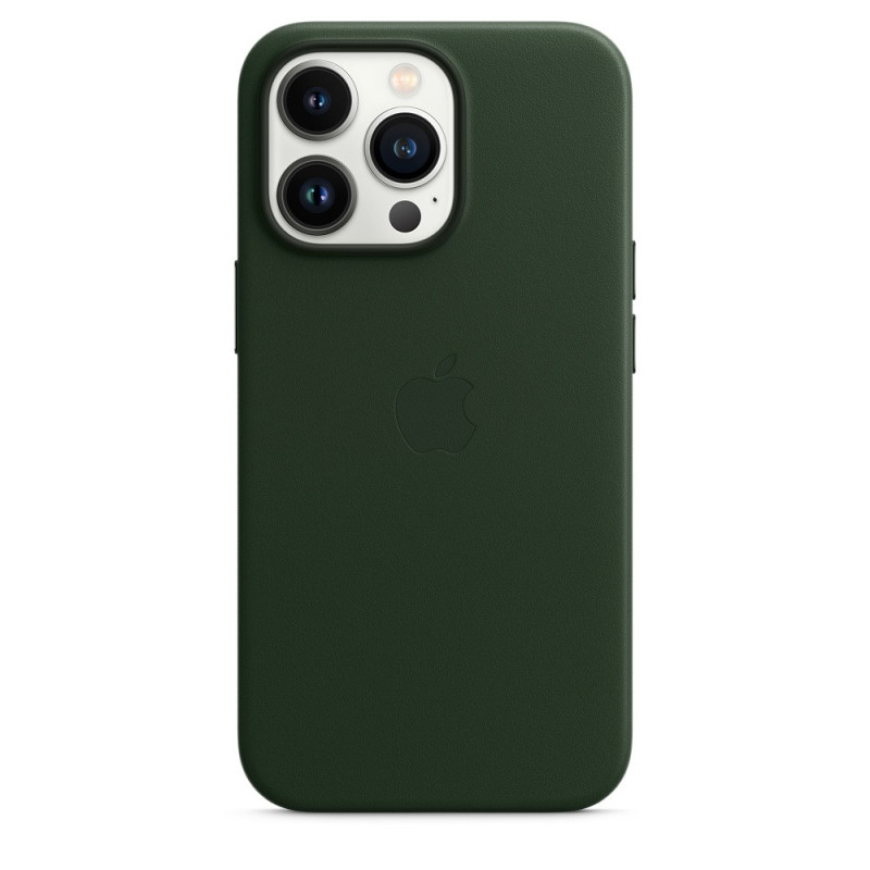 Кожен Кейс за Apple iPhone 13 Pro Max, MagSafe, Тъмнозелен