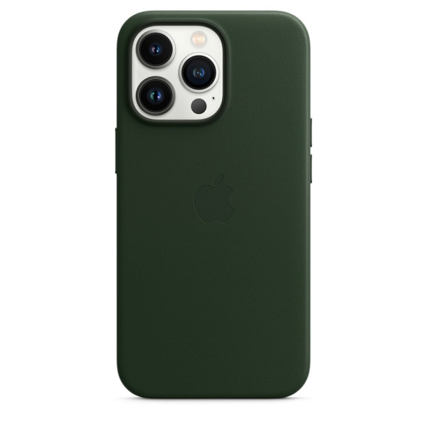 Кожен Кейс за Apple iPhone 13 Pro, MagSafe, Тъмнозелен