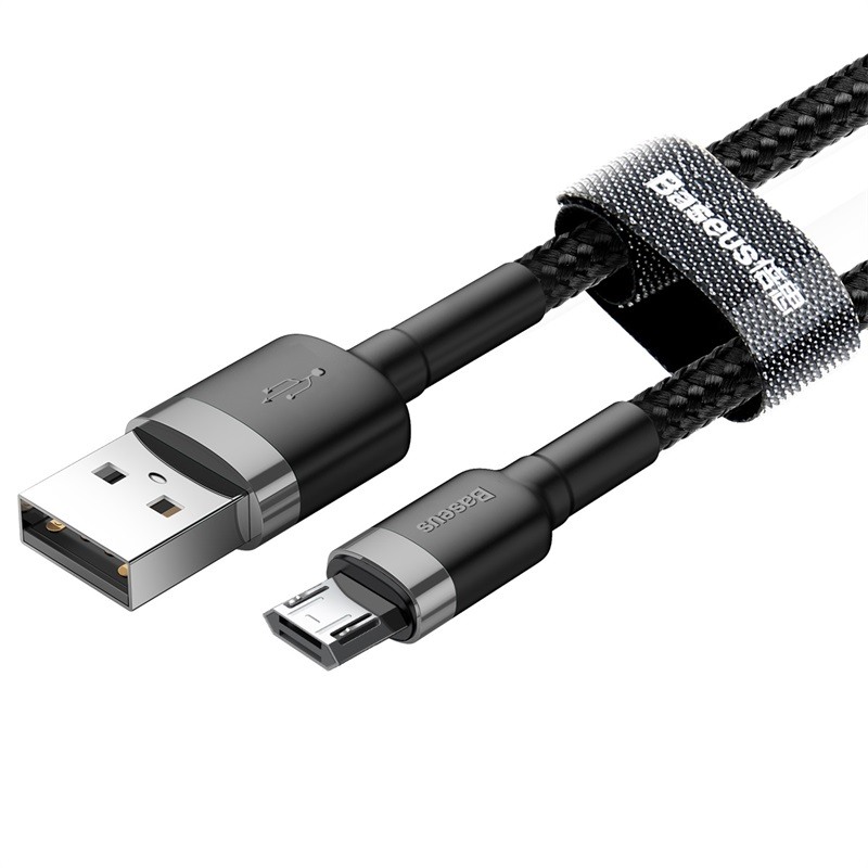 Кабел за Зареждане Baseus CAMKLF-BG1, USB Type-C, 2.4A, Черен