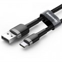Кабел за Зареждане Baseus CATKLF-BG1, USB Type-C, 3A Max, Черен