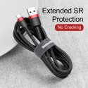 Зареждащ кабел/зарядно Baseus USB към Type-C, Бързо зареждане, 1 м, 3А, Черен/Червен