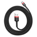 Зареждащ кабел/зарядно Baseus с Micro-USB порт, Бързо зареждане, 1 м, 2.4A, Черен/Червен