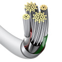 Зареждащ кабел Baseus Superior Series, USB към Lightning, Бързо зареждане, 2.4А, 1м., Бял