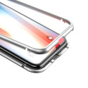 Магнитен кейс/калъф със стъклен гръб Baseus за iPhone XS Max, Сребрист, Baseus