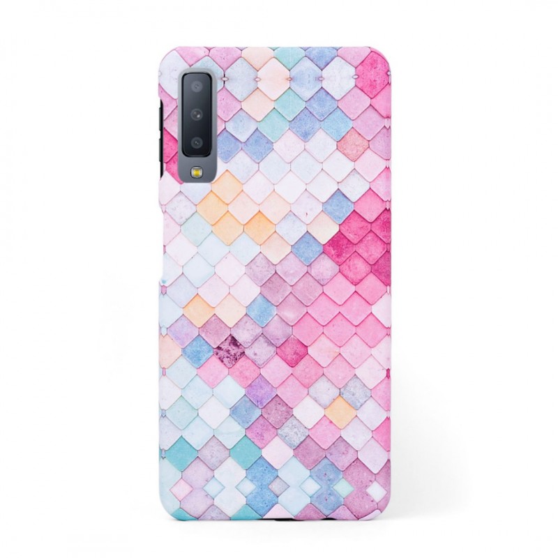 Твърд кейс/калъф в дизайн Colorful Scales за Samsung Galaxy A7 (2018), Case, Уникален Дизайн