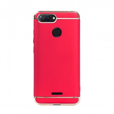 Луксозен кейс/калъф от 3 части за Xiaomi Redmi 6, Case, Твърд, Червен