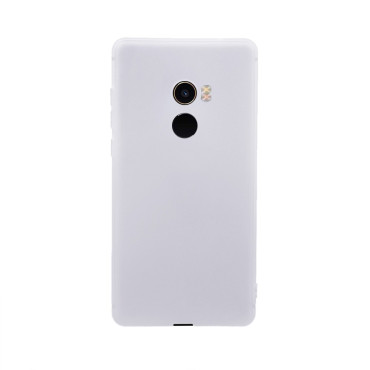 Цветен силиконов кейс/гръб за Xiaomi Mi Mix 2, Мек, Бял