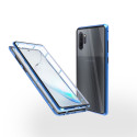 Магнитен 360° калъф от 2 части за Samsung Galaxy Note 10 Plus със стъкло отпред и отзад, Син