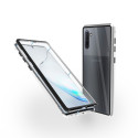 Магнитен 360° калъф от 2 части за Samsung Galaxy Note 10 със стъкло отпред и отзад, Сребрист