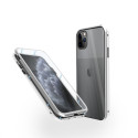 Магнитен 360° калъф от 2 части за iPhone 11 Pro със стъкло отпред и отзад, Сребрист