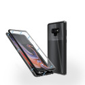Магнитен 360° калъф от 2 части за Samsung Galaxy Note 9 със стъкло отпред и отзад, Черен
