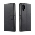Луксозен кожен флип калъф/тип тефтер за Samsung Galaxy Note 10 Plus, LC.IMEEKE, Черен