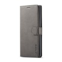 Луксозен кожен флип калъф/тип тефтер за Samsung Galaxy Note 10 Plus, LC.IMEEKE, Сив