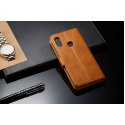 Луксозен кожен флип калъф/тип тефтер за Xiaomi Mi A2 Lite, LC.IMEEKE, Светлокафяв