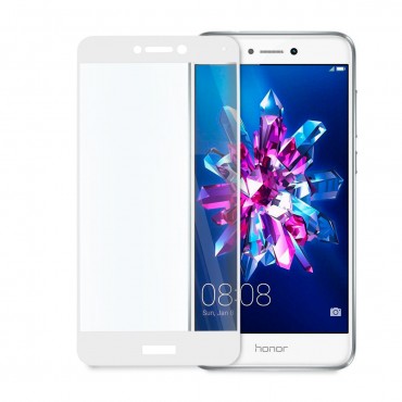 Стъклен протектор за цял дисплей за Huawei Honor 8 Lite, Hicute, Цяло лепило, Бял