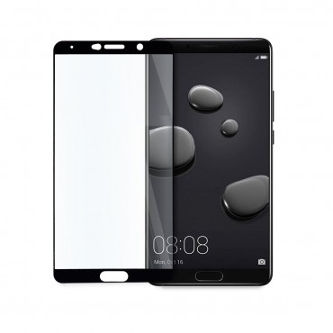 5D стъклен протектор за цял дисплей за Huawei Mate 10, Hicute, Цяло лепило, Черен