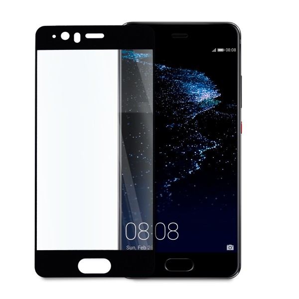 OG стъклен протектор за цял дисплей за Huawei P10, Hicute, Цяло лепило, Черен
