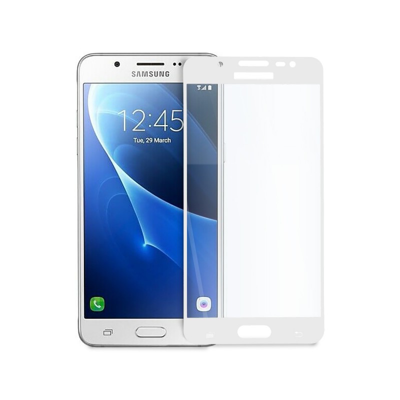 OG стъклен протектор за цял дисплей за Samsung Galaxy J5 (2016), Hicute, Цяло лепило, Бял