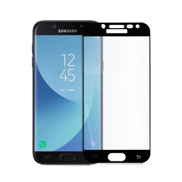 5D стъклен протектор за цял дисплей за Samsung Galaxy J5 (2017), Hicute, Цяло лепило, Черен