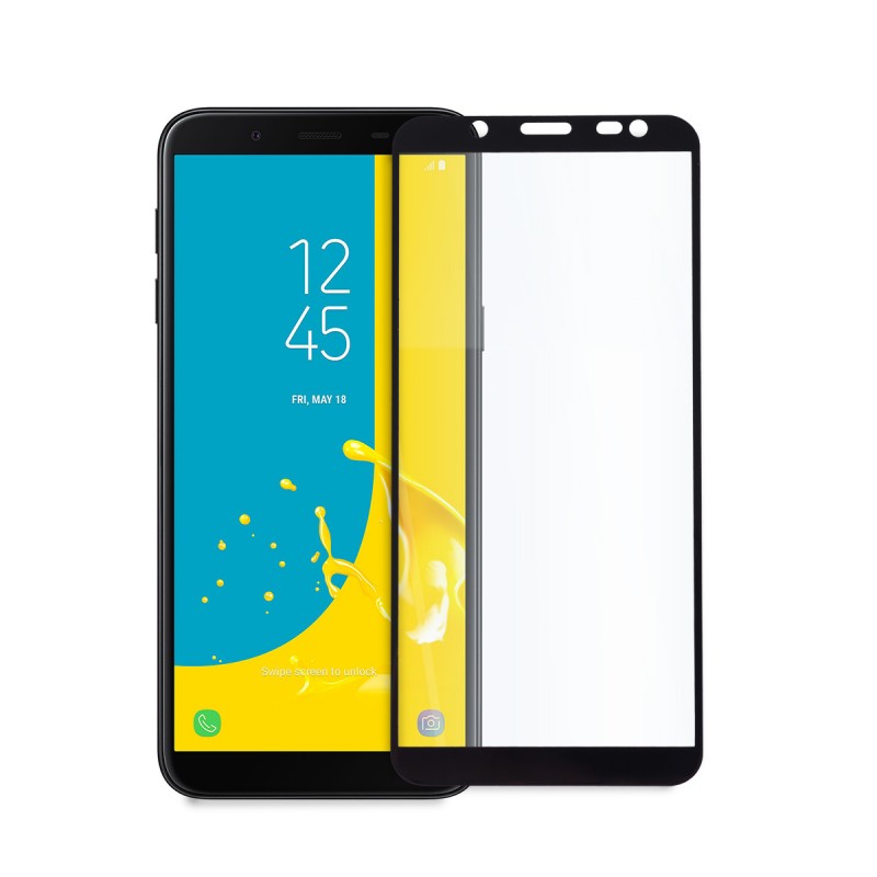 OG стъклен протектор за цял дисплей за Samsung Galaxy J6 (2018), Hicute, Цяло лепило, Черен