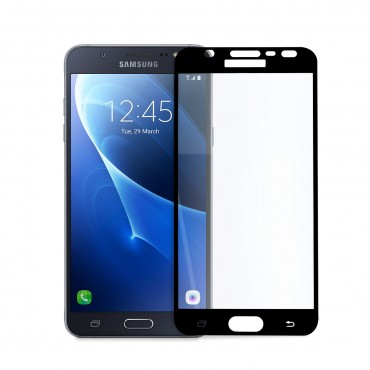 5D стъклен протектор за цял дисплей за Samsung Galaxy J7 (2016), Hicute, Цяло лепило, Черен
