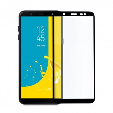 5D стъклен протектор за цял дисплей за Samsung Galaxy J8 (2018), Hicute, Цяло лепило, Черен
