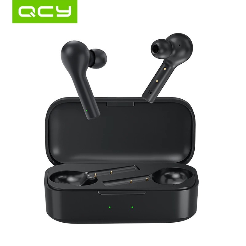 Безжични Слушалки QCY T5, Bluetooth 5.0, С Външна Батерия, 3D Sound, Черни