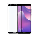 9D цялостен стъклен протектор за Huawei Y7 (2018), Hicute, Цяло лепило, Черен