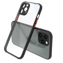 Удароустойчив Кейс за iPhone 12 Pro Max, Гумирани краища, Прозрачен, Защита за камерата, Черен