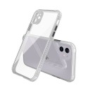 Удароустойчив Кейс за iPhone 11, Гумирани краища, Прозрачен, Защита за камерата, Бял