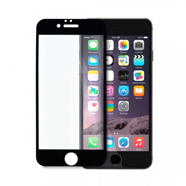 Стъклен Протектор за Apple iPhone 6s Plus, Черен