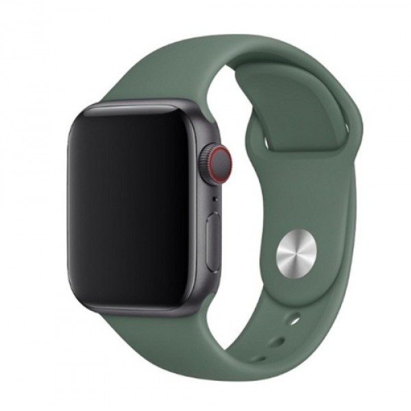 Силиконова каишка Apple Watch 40мм, Военно зелена