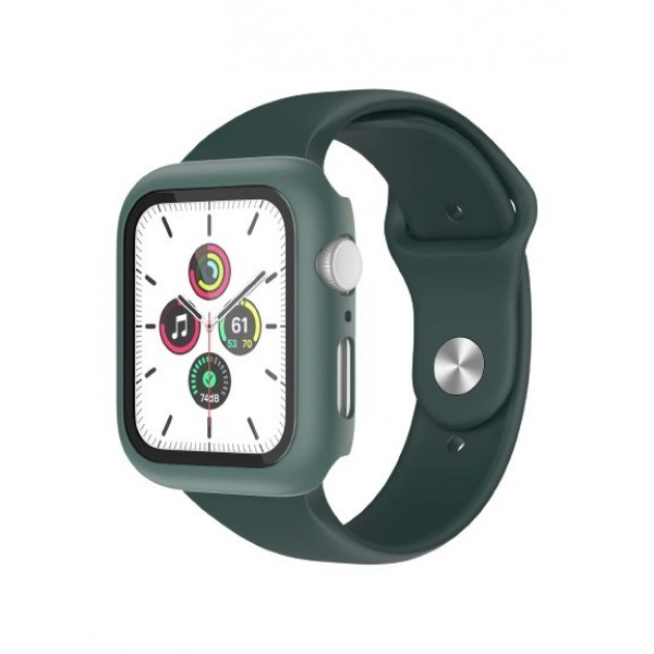 Силиконова каишка с протектор за дисплей за Apple Watch, 40мм., Зелен