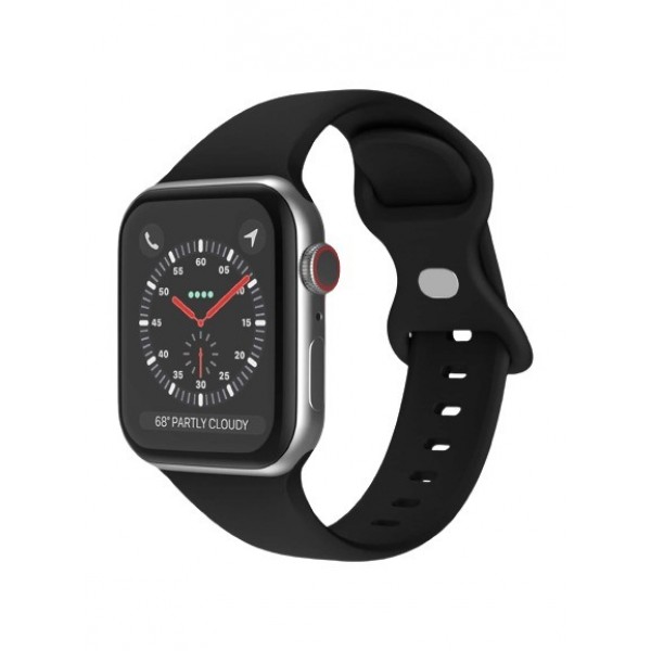 Силиконова каишка Apple Watch 42мм, Черна