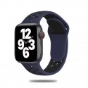 Силиконова каишка с дупки Apple Watch 40мм, Синя/Черна