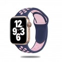 Силиконова каишка с дупки Apple Watch 42мм, Синя/Розова