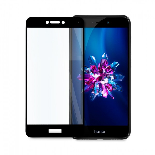 Стъклен Протектор за Huawei Honor 8 Lite, Черен