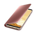 Калъф Clear View Flip Wallet за Huawei P20 Lite, Розово злато