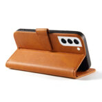 Кожен калъф за Samsung Galaxy S22 - Leather Wallet - Светлокафяв - Image 4