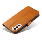 Кожен калъф за Samsung Galaxy S22 - Leather Wallet - Светлокафяв - Image 3