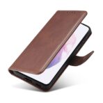 Кожен калъф за Huawei Nova Y70 - Leather Wallet - Тъмнокафяв - Image 2