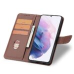 Кожен калъф за Huawei Nova Y70 - Leather Wallet - Тъмнокафяв - Image 4