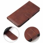 Кожен калъф за Huawei Nova Y70 - Leather Wallet - Тъмнокафяв - Image 3