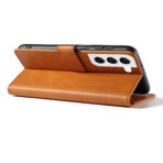 Кожен калъф за Samsung Galaxy S23 - Leather Wallet - Светлокафяв - Image 5