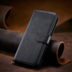 Кожен калъф за Xiaomi Redmi A1 / A2 - Leather Wallet - Черен - Image 6