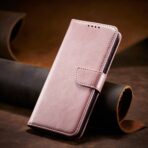 Кожен калъф за Xiaomi Redmi Note 10 Pro 4G - Leather Wallet - Розов пясък - Image 5
