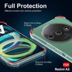 Силиконов Кейс за Xiaomi Redmi A3 - Shockproof - Прозрачен - Image 3