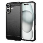 Силиконов Кейс за iPhone 16 - Carbon Silicone - Черен