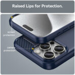 Силиконов Кейс за iPhone 16 Pro - Carbon Silicone - Син - Image 3